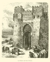 De Puerta del Sol in Toledo (gravure)