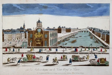 La Samaritaine (waterpomp) op de Pont Neuf in Parijs - optisch zicht