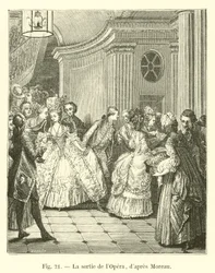 Uitgang van de opera, naar Moreau