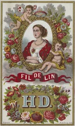 Label voor linnen draad