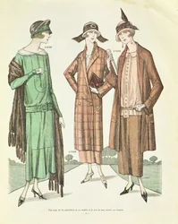 Damesmode, illustratie uit La Veritable Mode Francaise de Paris, 1924