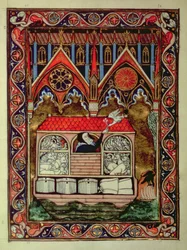De ark van Noach, uit het Psalter van St. Louis, ca. 1258-70