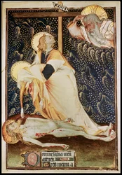 De Graflegging van Christus, gemaakt voor Yolanda, weduwe van Lodewijk II van Anjou, bekend tijdens haar leven als de Koningin van Sicilië, uit de Grandes Heures de Rohan, 1418