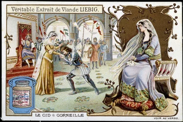 Le Cid van Pierre Corneille (1606 - 1684), chromolithografie Liebig, 19e eeuw