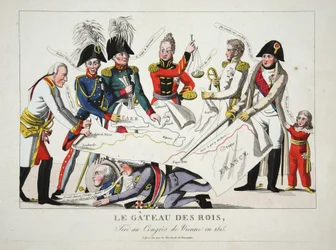 De Driekoningenkoek, getrokken op het Congres van Wenen in 1815, gepubliceerd