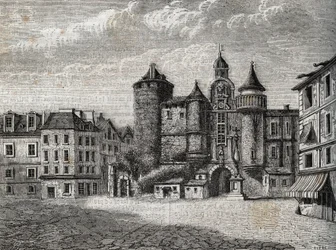 Le Vieux Paris - le Grand Chatelet - Gravure in 