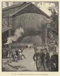 De ballon La France keert terug naar het park van Chalais-Meudon