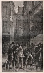 Les Posters - de mensen van Parijs worden wakker en vinden openbare mededelingen op alle muren die hen informeren over de staatsgreep op 2 december 1851 - in 