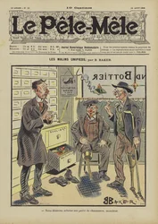 Les malins unipieds. Illustratie voor Le Pêle-Mêle