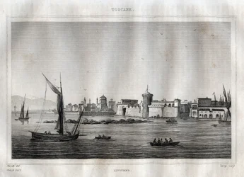 Livorno - Toscane - Gravure uit 