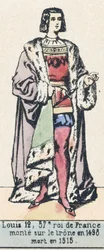 Lodewijk XII, 57e koning van Frankrijk, besteeg de troon in 1498, stierf in 1515