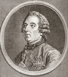Louis César de La Baume Le Blanc, hertog van Vaujours, hertog van La Vallière, 1708-1780. Franse edelman, bibliofiel en militair. Uit Les Heures Libres gepubliceerd 1908.