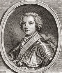Louis, Dauphin van Frankrijk, 1729-1765. Enige overlevende zoon van Koning Lodewijk XV. Uit Les Heures Libres gepubliceerd 1908.