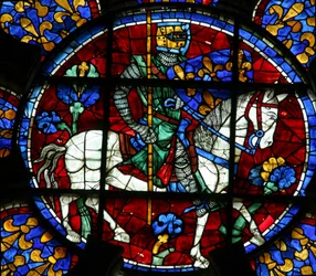Lodewijk VIII als ridder te paard
