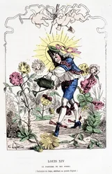 Lodewijk XIV verkleed als tuinman - in 