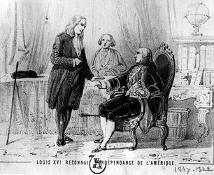 Lodewijk XVI (1754-1793) erkent de Amerikaanse onafhankelijkheid in 1783
