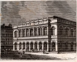 Lyon: Het Grote Theater - gravure in 