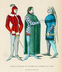 Mannelijke kostuums, 1360-1365