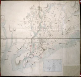 Kaart van de Slag bij Austerlitz, 2 december 1805