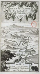 Kaart uit De La Situation du Paradis Terrestre, 1691