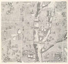 Kaart van Parijs met Île de la Cité, uit L
