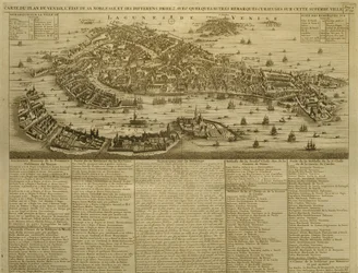 Kaart van Venetië, gepubliceerd door H. Chatelain in Amsterdam, 1728