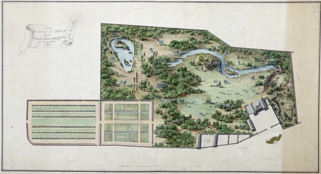 Kaart van de tuin van Chanvry (Seine en Oise)