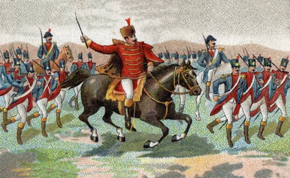 Marechal Joachim Murat bij de Slag bij Jena (Duitsland, 14 oktober)
