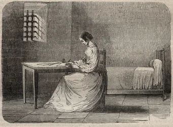 Marie Fortunee Capelle, Marie Lafarge (Madame) (1816-1852) Franse crimineel in haar gevangenis