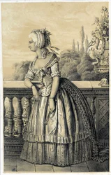 Marie Therese de Savoie Carignan (1749-1792), prinses van Lamballe - in 