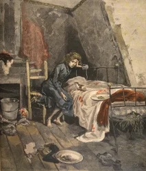 Martelaarschap van het kind: een jonge Guyon, illustratie uit Le Petit Journal: Supplement illustre, 4 september 1898