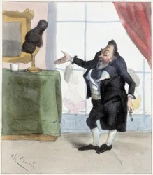 Mayeux pruik, ca. 1850