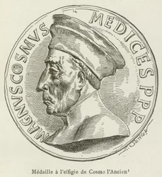 Medaille met het portret van Cosimo de Oude