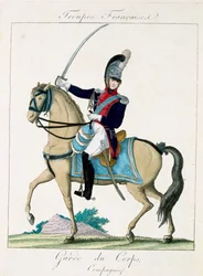 Lid van de Grd du Corps, uit Troupes Francaises, uitgegeven bij Basset, Parijs
