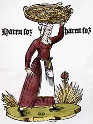 Haringhandelaar - gravure