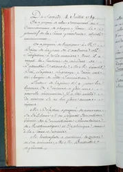 Notulen van een vergadering van de Academie van Wetenschappen, 4 juli 1789