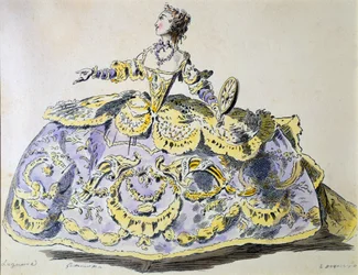 Miss Laguerre als Fortuna (facsimile door A. Guillaumot fils)