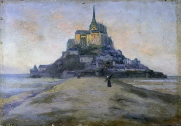 Mont Saint-Michel en de doorgang - anoniem schilderij