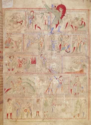 Ms.1215 t.3 fol. 13r Taferelen uit het leven van David, uit de Bijbel van Étienne Harding