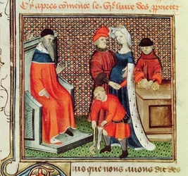 Ms.Fr.22531 De leeftijden van de mens uit Le Livre des Proprietes des Choses door Barthelemy l