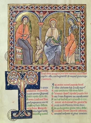 Grammatica, dialect en retoriek uit Satyricon door Martianus Capella, ca. 1200
