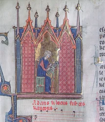 Ms 139 fol.142v Adam de la Halle, uit de Chansonnier d