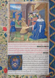 Ms. 1581 f. 897v Illustratie uit Boek XX (Van Fadus de procurator tot Florus), Hoofdstuk 1 van de Oudheden van de Joden (Antiquitates Judaicae) door Flavius Josephus - Hoe na de dood van Agrippa