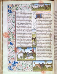 Jachthonden, uit het Livre de la Chasse door Gaston Phebus de Foix