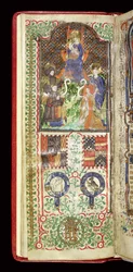 Ms 40-1950, f.7v: Toewijdingspagina uit een Getijdenboek behorend tot John Talbot, c.1424