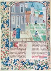 Ms 5064 f.151v De tuin, illustratie uit Le Livre des Prouffitz Champestres door Pietro de Crescenzi (1230-132021)