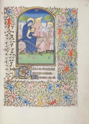 De Vlucht van de Heilige Familie, uit het Besançon Getijdenboek