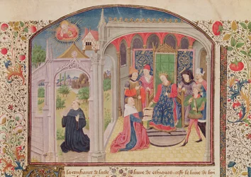 Ms 927 Fol.1 Presentatie van De Ethiek aan de Koning door de Vertaler, uit Ethiek, Politiek en Economie door Aristoteles (384-322 v.Chr.)