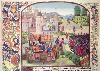 Ms Fr 2644 fol.154v De Tower of London, uit Froissarts Kroniek