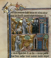 Ms Fr 95 f.4v Kluizenaar en beest, uit l